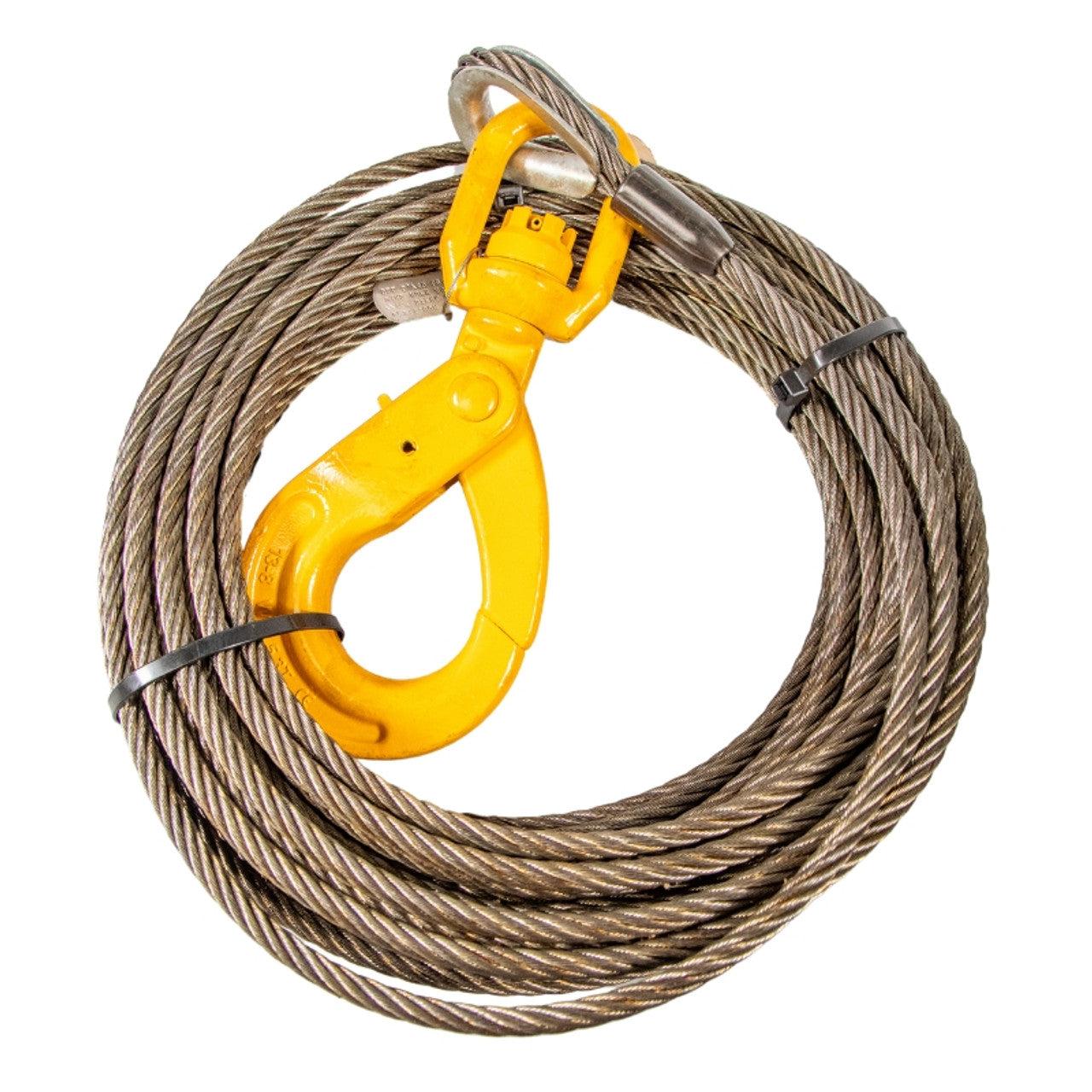7/16" Fiber Core Winch Cable with Self Locking Hook