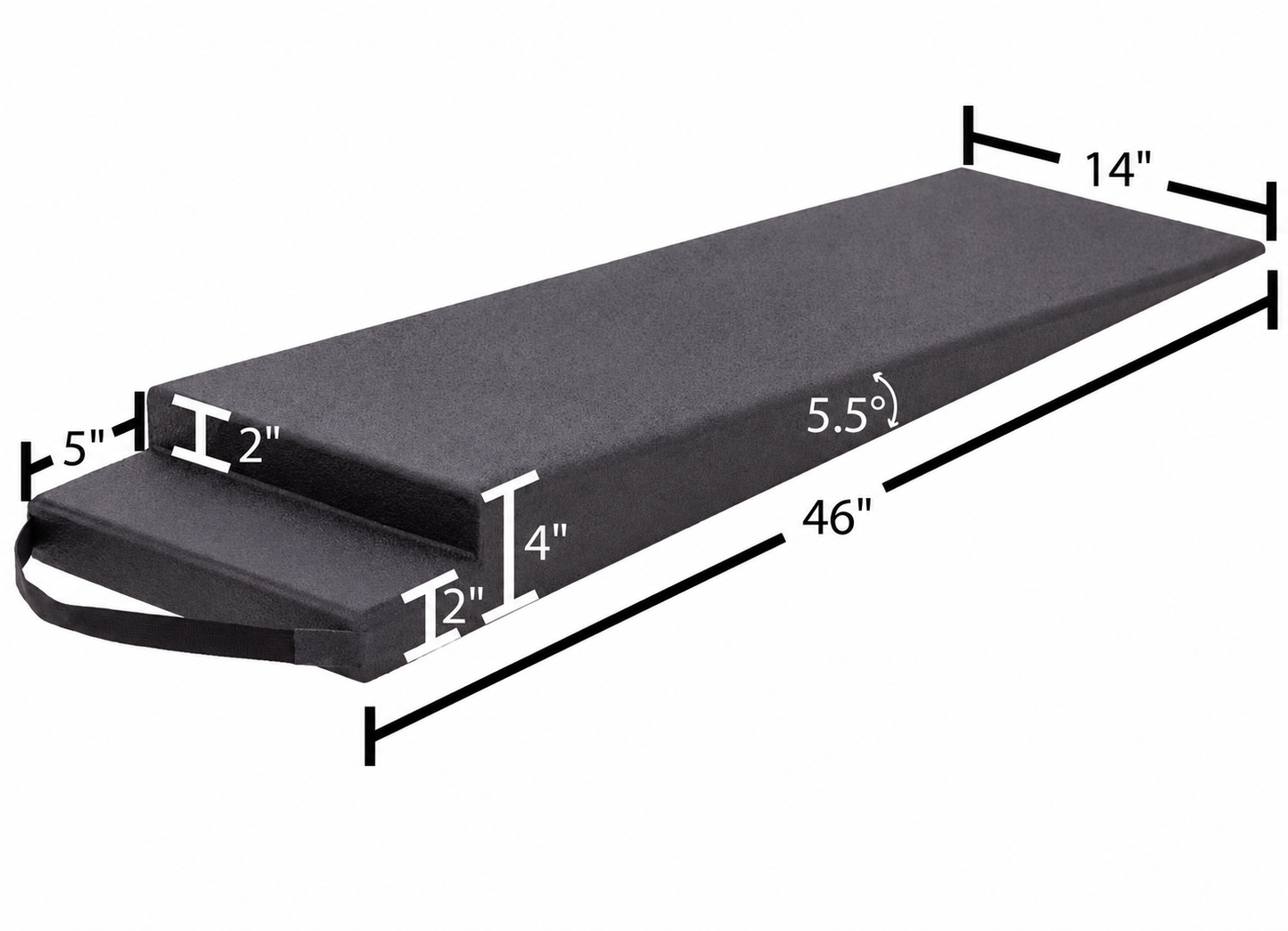 PRE ORDER - 46” L, 4" H TRAILER RAMP - 5.5 DEGREE APPROACH ANGLE