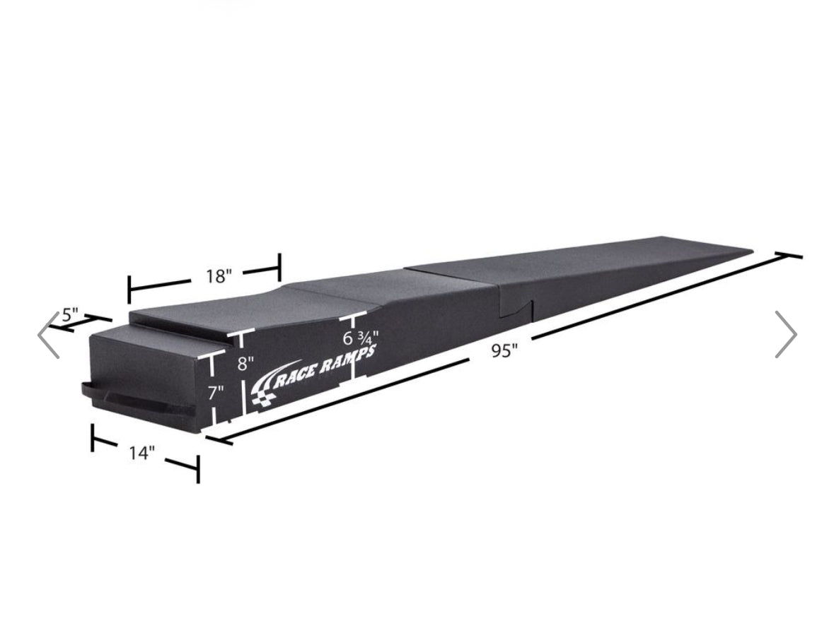9" H TRAILER RAMP WITH FLAP CUT-OUT - 5.5 DEGREE APPROACH ANGLE