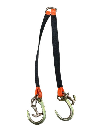 2” X 30” V Strap Bridle with 8” Sport J Hooks and Mini TJ Hooks