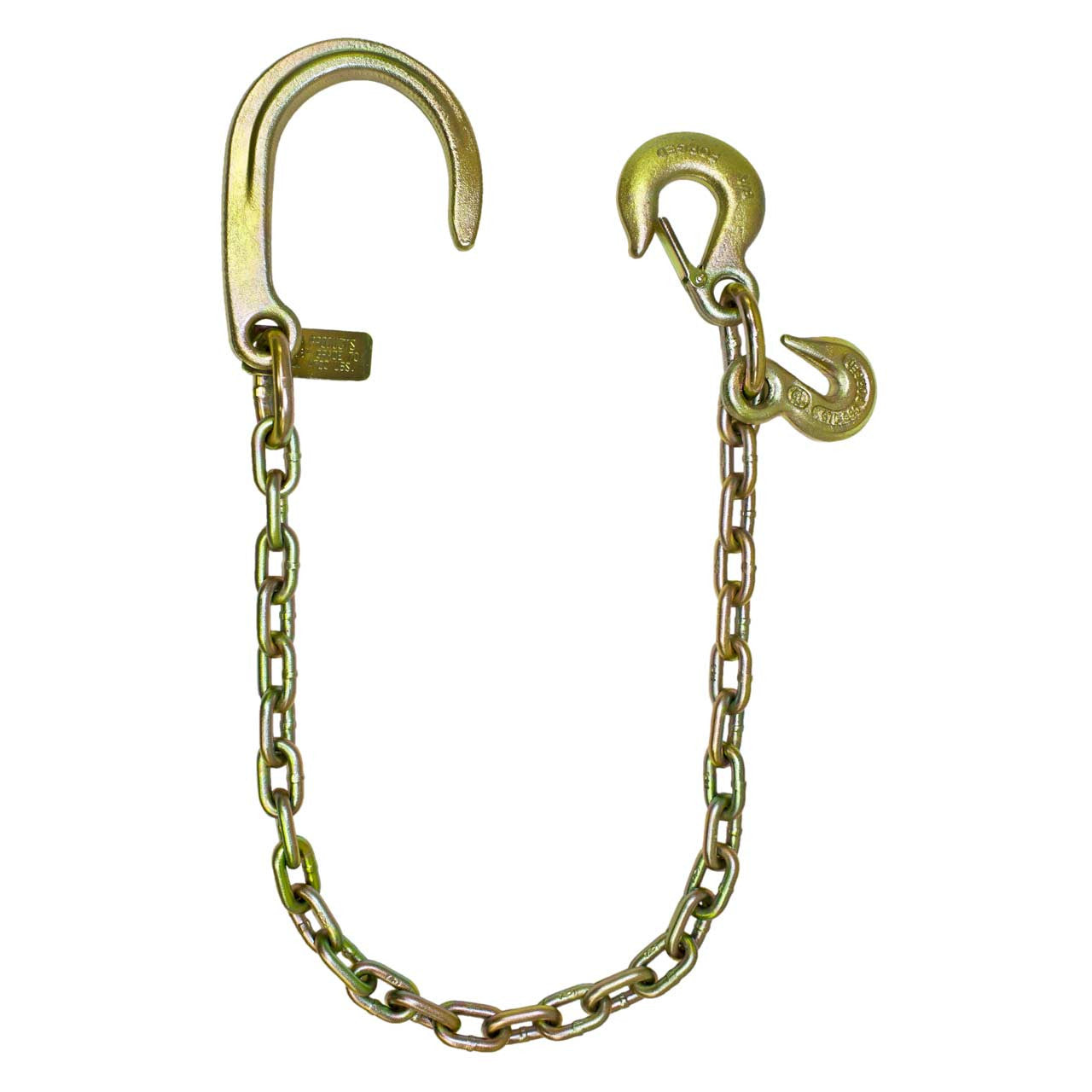 5/16" x 3' Grade 70 Grab, Slip, & 8" J Hook Ultimate Axle Chain