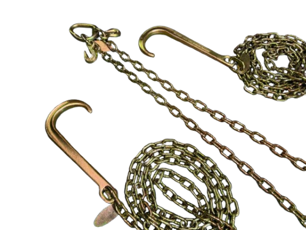 3 Pack Chain Kit with RTJ V Bridle and J Hook Tie Down Chains