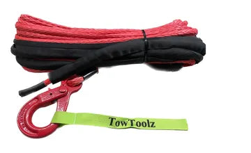 3/8” x 50 ft PRO Synthetic Winch Rope with Self Lock Hook