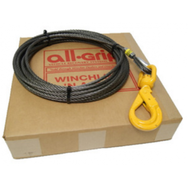 All-Grip Super Swaged Winch Cable w/ Self Locking Swivel Hook