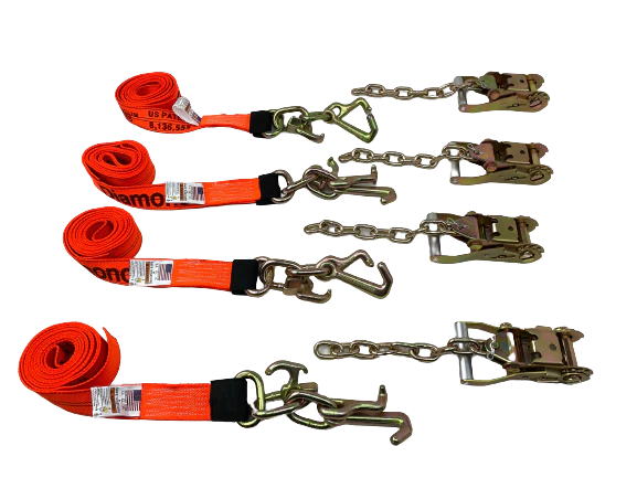4PK RTJ Straps with Chain Tail Ratchets
