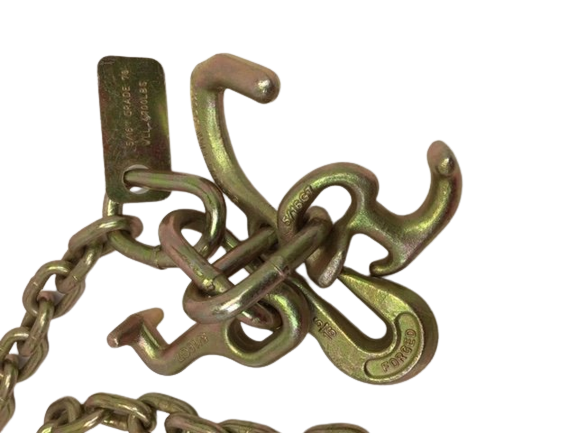 5/16" x 6' G70 Auto Transport Chain with RTJG Cluster Hooks