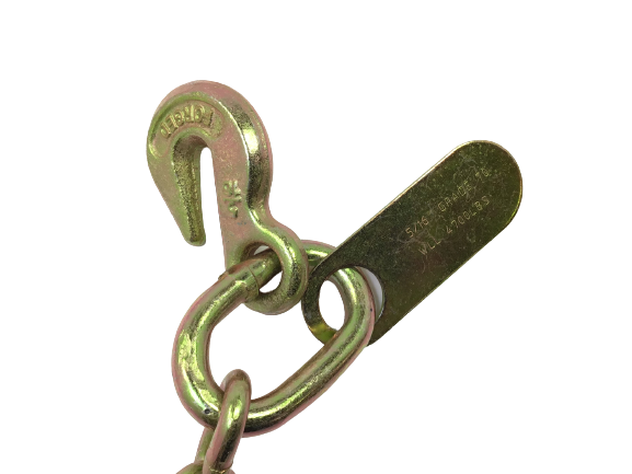 5/16" x 6' G70 Auto Transport FLATBED Chain with RTJ Cluster hooks and Grab hook