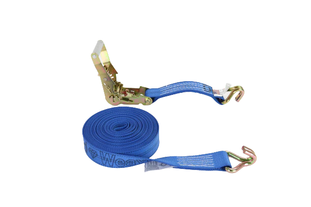 2" X 30' Diamond Weave Webbing, Ratchet Strap with 10K Wire hooks