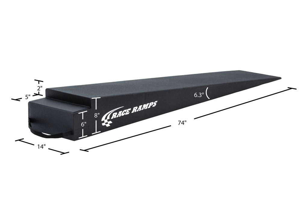 Race Ramps Extra Long Trailer Ramp 8" H - 6.3 Degree Approach Angle