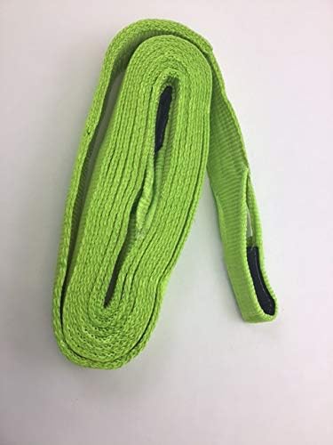 3" X 10' Recovery Strap 36,000 lbs Double Ply Hi Viz Green (3 in x 10 ft)