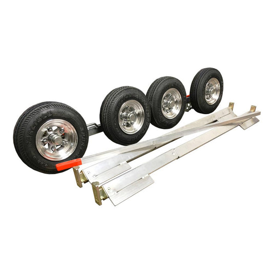Collins Hi-Speed Dolly PRO Dolly Set Zinc Plated w/ 90" T10 Aluminum Axles and Aluminum Diamond Cut Wheels
