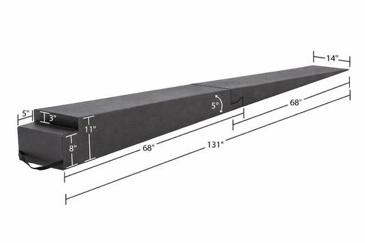 (PRE ORDER) - LOW PROFILE Ramps Two-Piece Trailer Ramp 11" H - 5.4 Degree Approach Angle