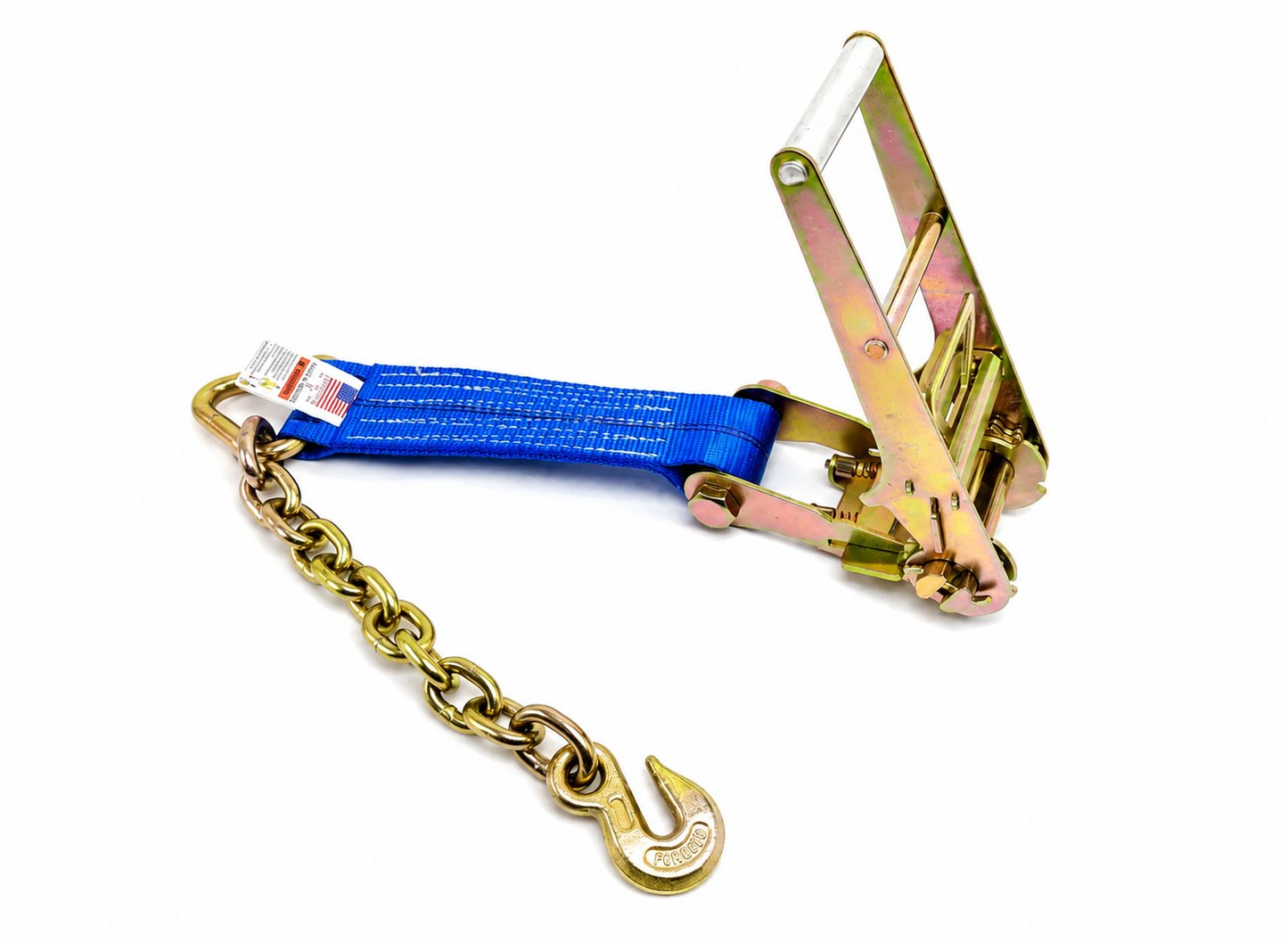 3” Ratchet Handle with Chain and Grab Hook End 5400 lbs