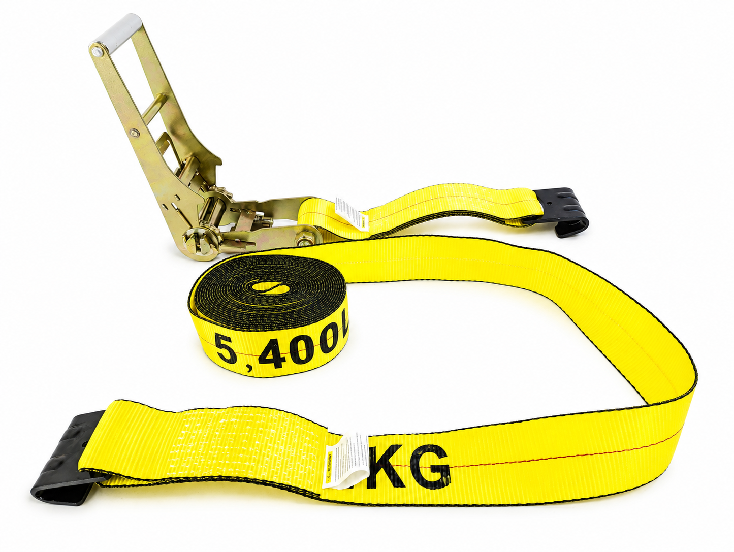 3" X 30' Ratchet Assembly w/ Flat Hooks 5,400 lbs WLL
