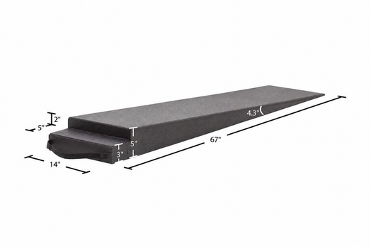 Low Profile Tow Ramps Trailer Ramp 5" H - 4.3 Degree Approach Angle