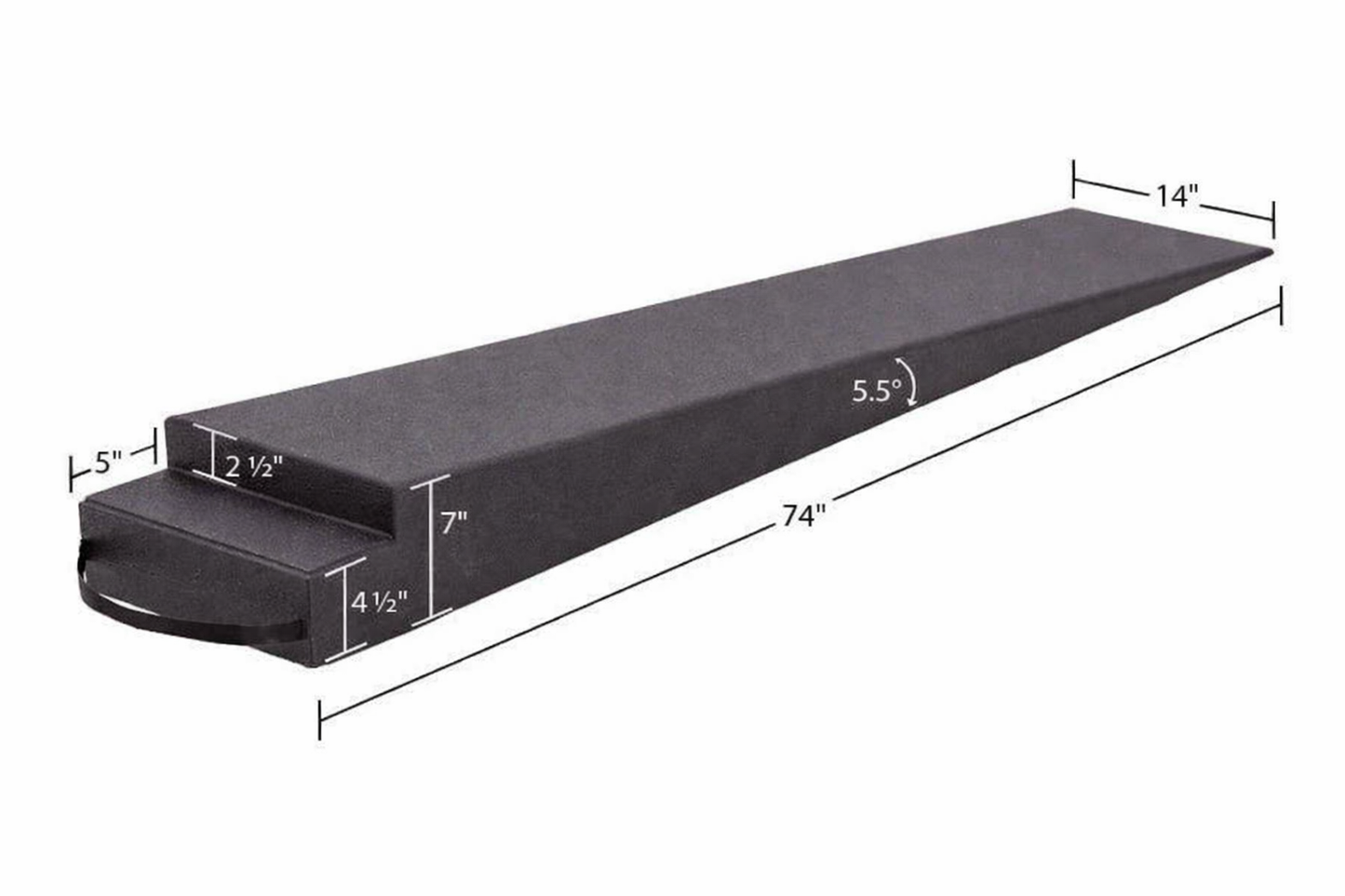 Low Profile Tow Ramps Trailer Ramp 7" H - 5.5 Degree Approach Angle