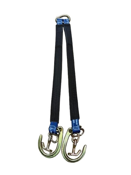 2” X 30” V Strap Bridle with 8” Sport J Hooks and Mini TJ Hooks