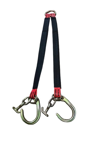 2” X 30” V Strap Bridle with 8” Sport J Hooks and Mini TJ Hooks