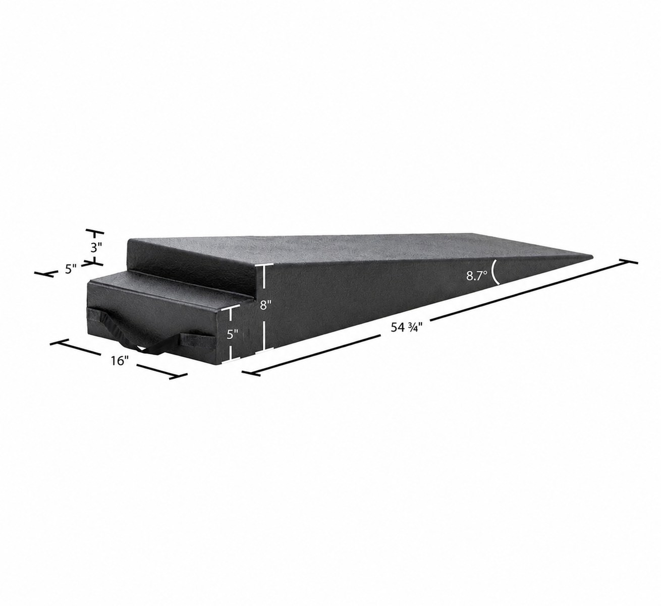 PRE ORDER - 8" H EXTRA LONG TRAILER RAMP - 6.3 DEGREE APPROACH ANGLE