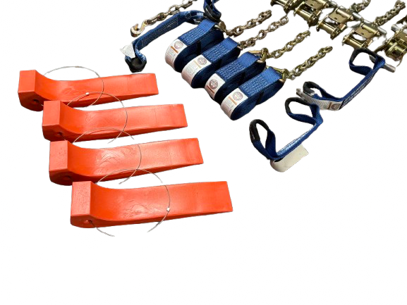 Rollback Tie Down Kit with Wheel Lift Ratchet Straps, Skates, Snatch Block and Winch Cable