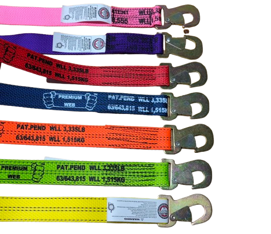 Wheel Lift Strap 2" X 10' PREMIUM WEB Snap Hook