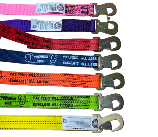 Wheel Lift Strap 2" X 10' PREMIUM WEB Snap Hook