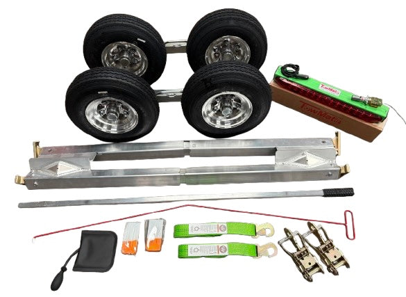 Collins 4.80 Hi-Speed Dolly Bundle with Strap Options, Tow Light and Unlock Kit
