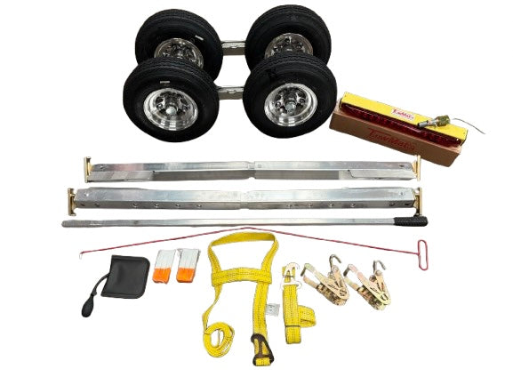 Collins 4.80 Hi-Speed Dolly Bundle with Strap Options, Tow Light and Unlock Kit