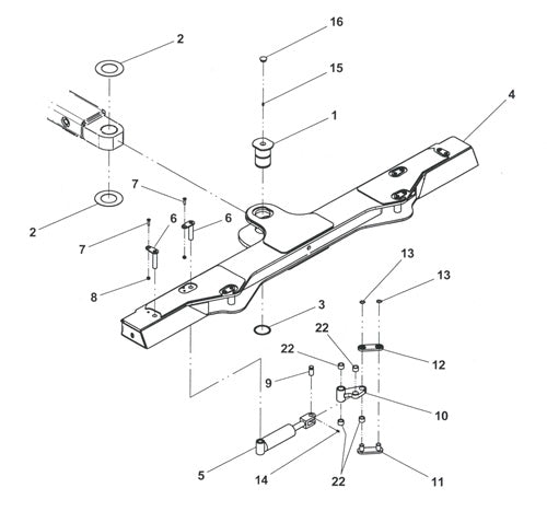 Jerr Dan Element/MPL 40 Wrecker Wheel Lift Pivot Repair Kit (Greaseable)