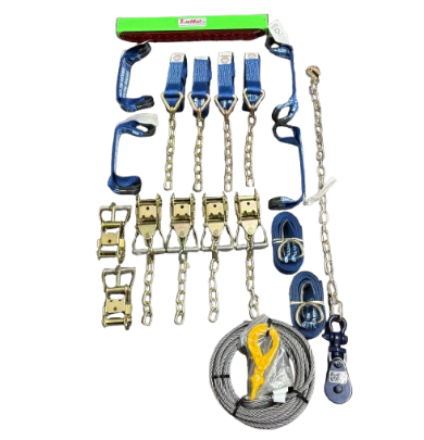 Complete Rollback Tie Down Kit with Tow Light, Snatch Block and Winch Cable
