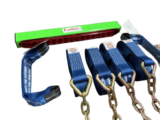 Complete Rollback Tie Down Kit with Tow Light, Snatch Block and Winch Cable