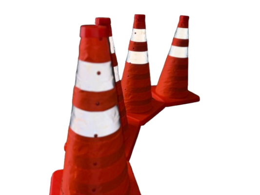 18 Inch 4 Pack Collapsible Traffic Safety Pop-up Cones with Reflective Collar