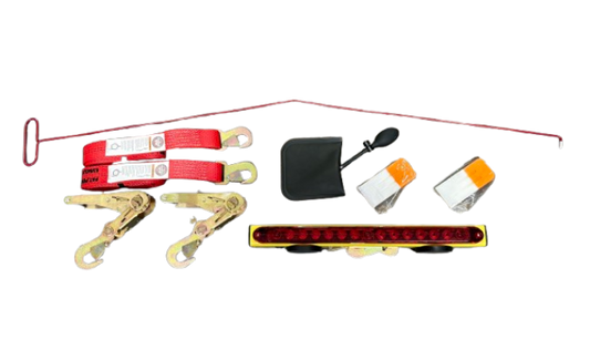 2 Pack Snap Hook Strap with Ratchet Handles, 4 Piece Lock Out Kit and Towmate