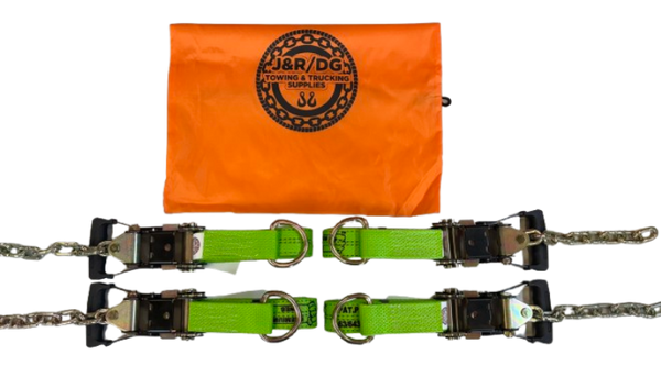 4 Pack D Ring Strap with Comfort grip Chain Ratchet Handles