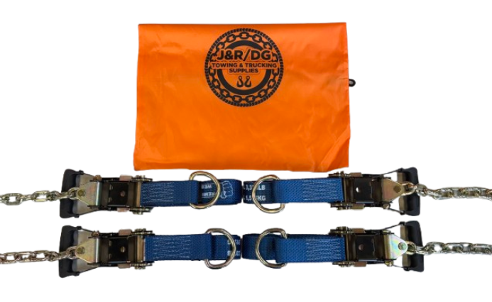 4 Pack D Ring Strap with Comfort grip Chain Ratchet Handles