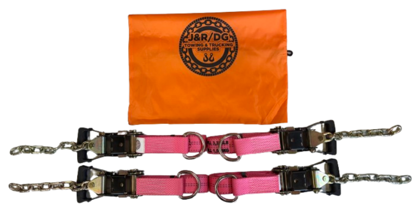 4 Pack D Ring Strap with Comfort grip Chain Ratchet Handles