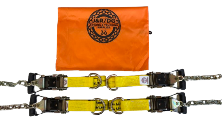 4 Pack D Ring Strap with Comfort grip Chain Ratchet Handles
