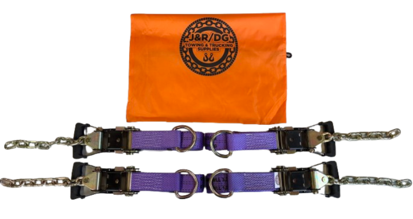 4 Pack D Ring Strap with Comfort grip Chain Ratchet Handles