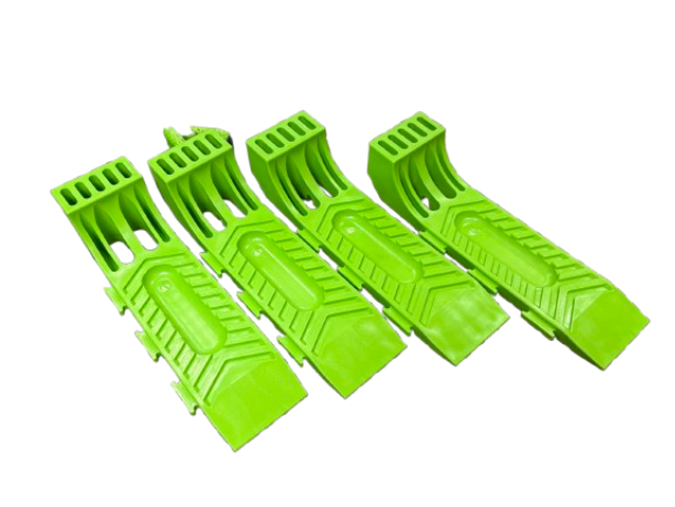 Bundle - 8 Point Tie Down Kit with Wheel Lift Ratchet Straps, 2T Snatch Block and Set of 4 Hi-Viz Interlocking Skates