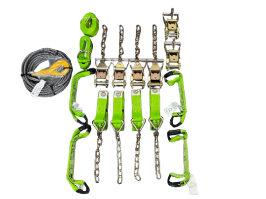 Standard Rollback Tie Down Kit with 3/8" X 55' Steel Core Winch Cable