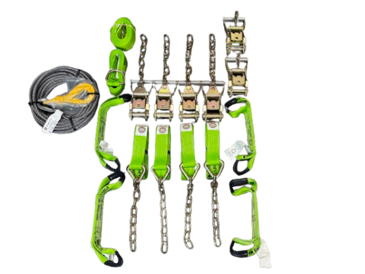 Standard Rollback Tie Down Kit with 3/8" X 55' Steel Core Winch Cable