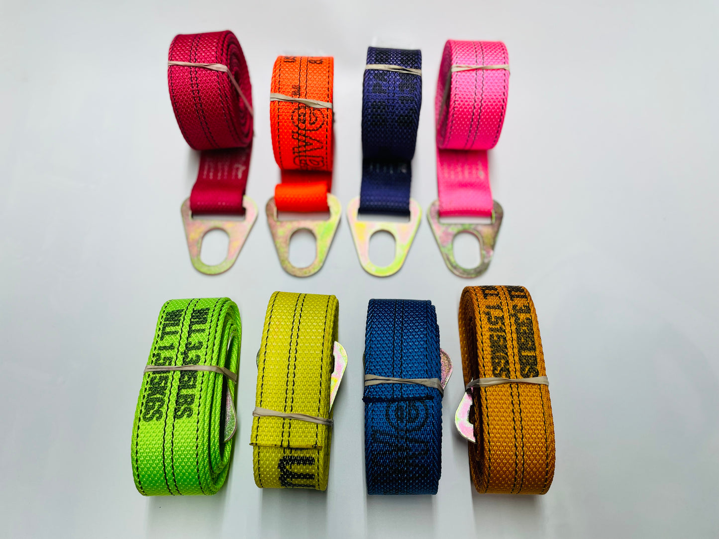 2" x 8' PREMIUM WEAVE Chevron Wheel Lift Strap with Oval Hole hardware