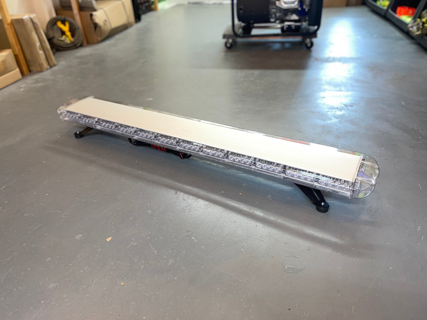 55” LED White / Amber 104 LED Wrecker Beacon Light Flashing Strobe Bar