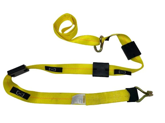 3-point carhauler wire hook ratchet wheel strap- Yellow