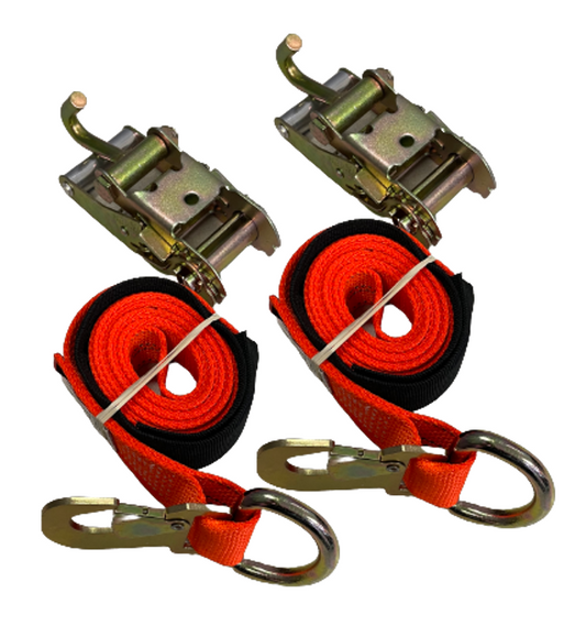 2pk Snap hook / D ring Lasso with Finger hook ratchets