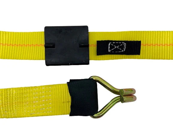 3-point carhauler wire hook ratchet wheel strap- Yellow