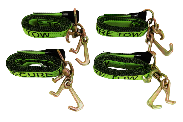 4PK 2" x 12' Strap with RTJ Cluster Hooks and Reinforced Eye