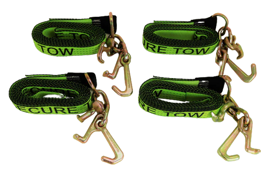 4PK 2" x 12' Strap with RTJ Cluster Hooks and Reinforced Eye