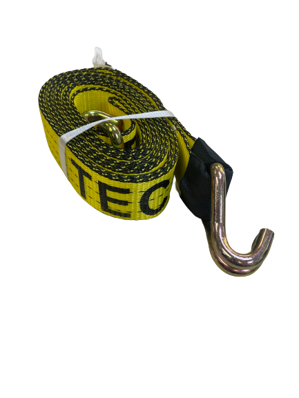 Copy of Yellow TECNIC replacement naked strap w/ Double J Wire Hooks
