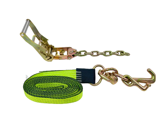 4PK 2" x 12' Strap with RTJ Cluster Hooks with Chain Tail Ratchets